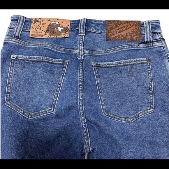 Icecream Neon Lime Striped Running Dog Denim Jean - Picture 7 of 12